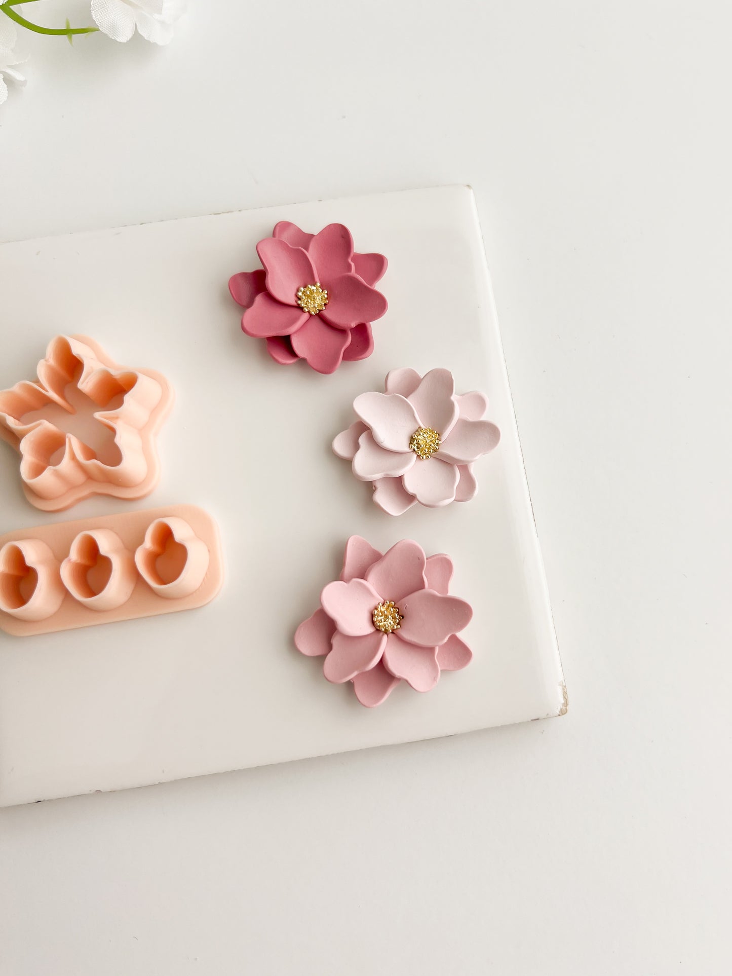 Petal Cluster Set No. 4 Clay Cutter | Petal Cluster Set No. 4 Polymer Clay Cutter for DIY Floral Earrings Botanical-Themed Jewelry and Handmade Elegant Accessories