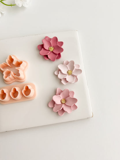 Petal Cluster Set No. 4 Clay Cutter | Petal Cluster Set No. 4 Polymer Clay Cutter for DIY Floral Earrings Botanical-Themed Jewelry and Handmade Elegant Accessories