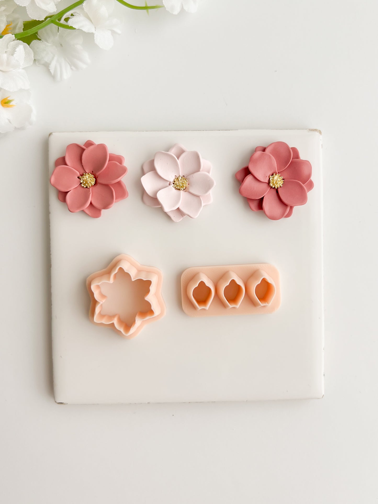 Petal Cluster Set No. 6 Clay Cutter | Petal Cluster Set No. 6 Polymer Clay Cutter for DIY Floral Earrings Nature-Themed Jewelry and Handmade Elegant Accessories