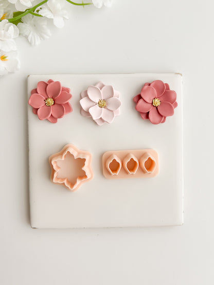 Petal Cluster Set No. 6 Clay Cutter | Petal Cluster Set No. 6 Polymer Clay Cutter for DIY Floral Earrings Nature-Themed Jewelry and Handmade Elegant Accessories