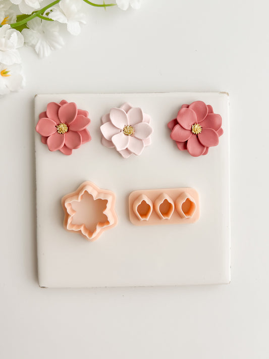 Petal Cluster Set No. 6 Clay Cutter | Petal Cluster Set No. 6 Polymer Clay Cutter for DIY Floral Earrings Nature-Themed Jewelry and Handmade Elegant Accessories