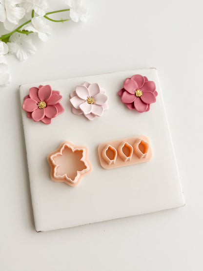 Petal Cluster Set No. 6 Clay Cutter | Petal Cluster Set No. 6 Polymer Clay Cutter for DIY Floral Earrings Nature-Themed Jewelry and Handmade Elegant Accessories