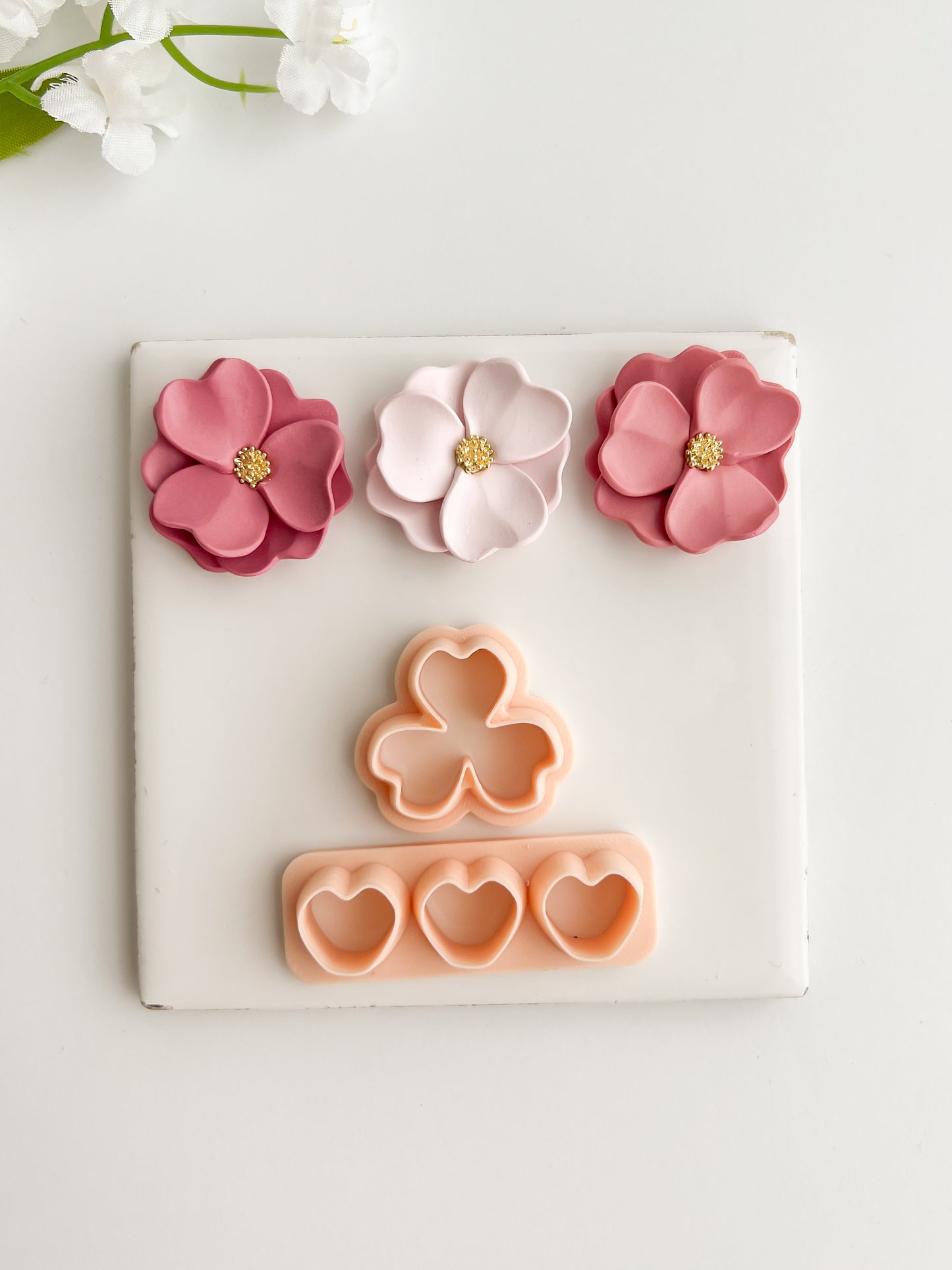 Petal Cluster Set No. 7 Clay Cutter | Petal Cluster Set No. 7 Polymer Clay Cutter for DIY Flower Earrings Botanical-Themed Jewelry and Handmade Cute Accessories