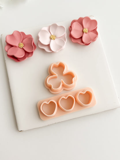 Petal Cluster Set No. 7 Clay Cutter | Petal Cluster Set No. 7 Polymer Clay Cutter for DIY Flower Earrings Botanical-Themed Jewelry and Handmade Cute Accessories