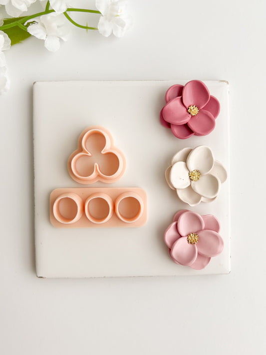 Petal Cluster Set No. 8 Clay Cutter | Petal Cluster Set No. 8 Polymer Clay Cutter for DIY Floral Earrings Nature-Themed Jewelry and Handmade Elegant Accessories