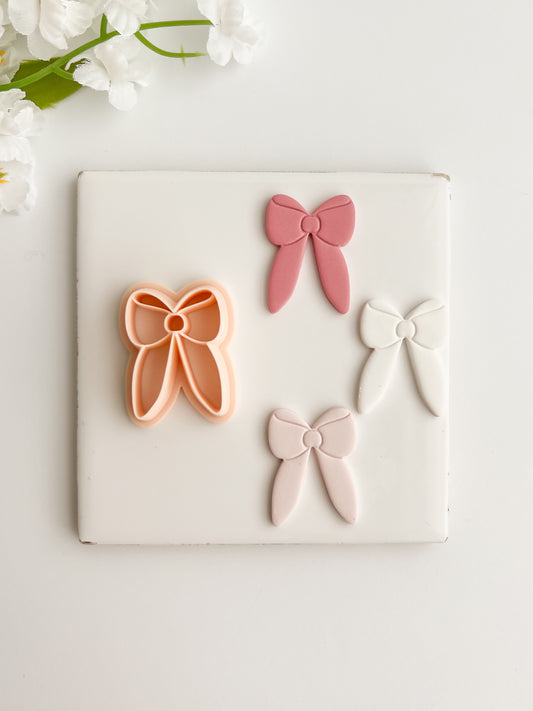 Coquette Bow No. 8 Clay Cutter | Coquette Bow No. 8 Polymer Clay Cutter for DIY Cute Earrings Bow-Themed Jewelry and Handmade Fashion Accessories