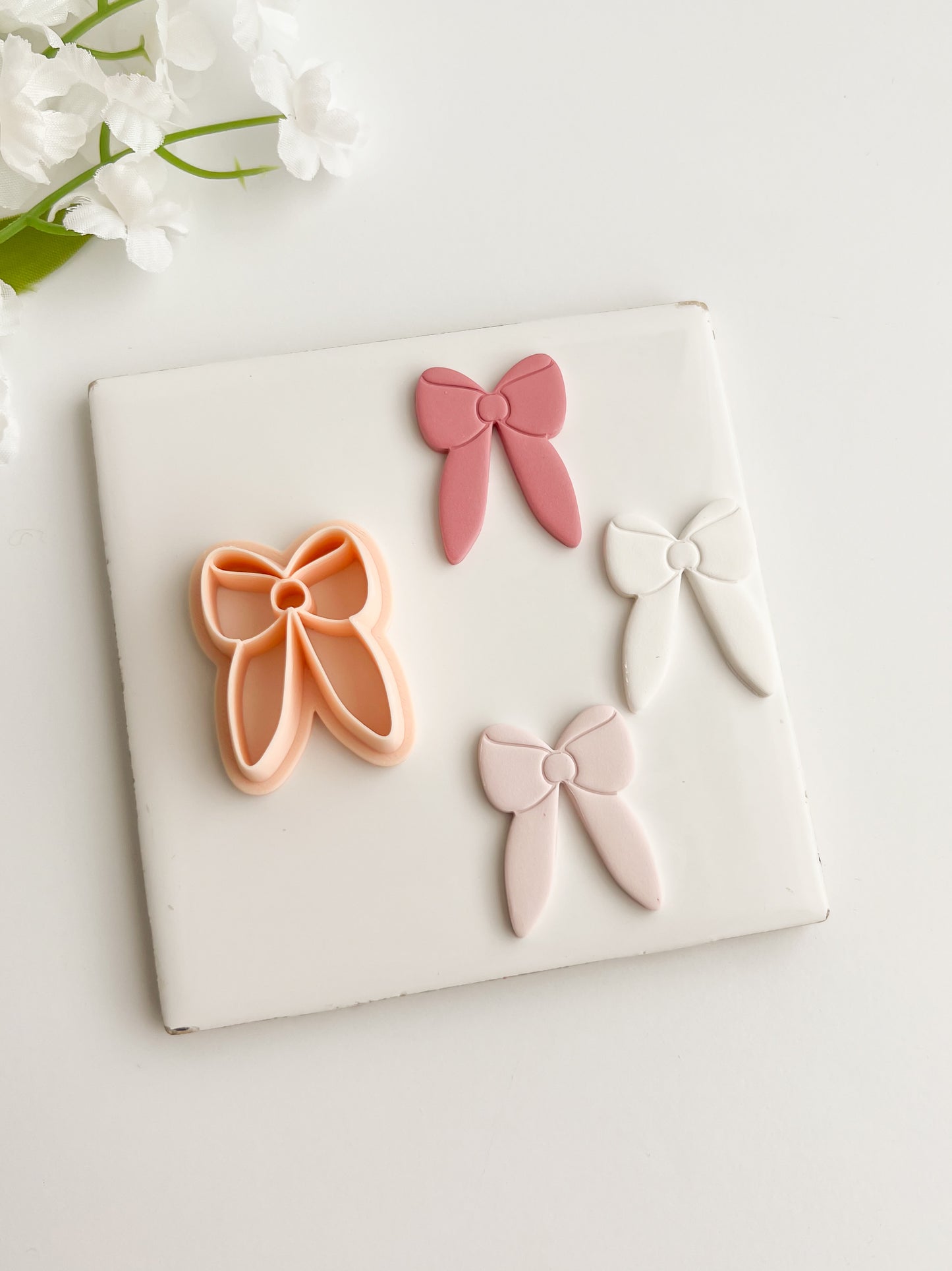 Coquette Bow No. 8 Clay Cutter | Coquette Bow No. 8 Polymer Clay Cutter for DIY Cute Earrings Bow-Themed Jewelry and Handmade Fashion Accessories