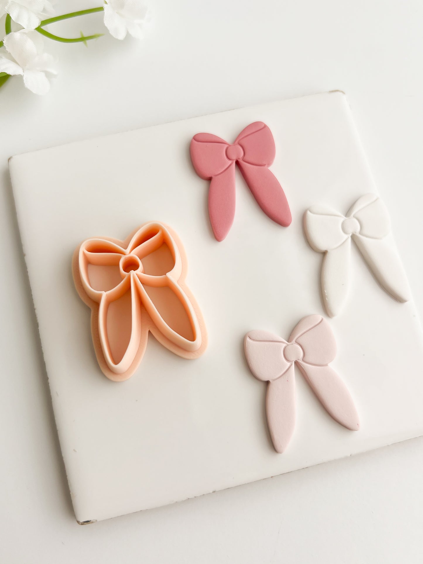 Coquette Bow No. 8 Clay Cutter | Coquette Bow No. 8 Polymer Clay Cutter for DIY Cute Earrings Bow-Themed Jewelry and Handmade Fashion Accessories