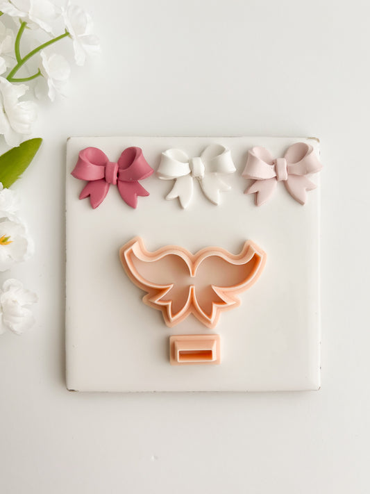 Coquette Bow No. 4 Clay Cutter | Coquette Bow No. 4 Polymer Clay Cutter for DIY Cute Earrings Bow-Themed Jewelry and Handmade Fashion Accessories
