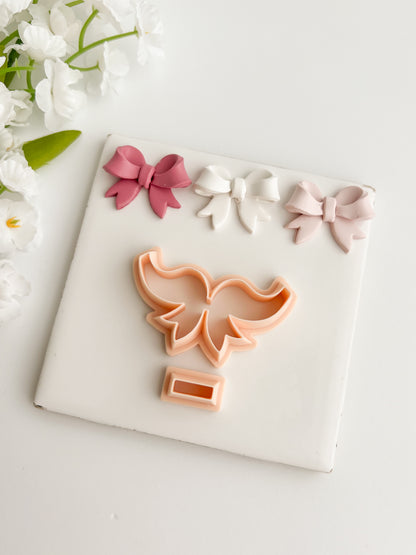 Coquette Bow No. 4 Clay Cutter | Coquette Bow No. 4 Polymer Clay Cutter for DIY Cute Earrings Bow-Themed Jewelry and Handmade Fashion Accessories