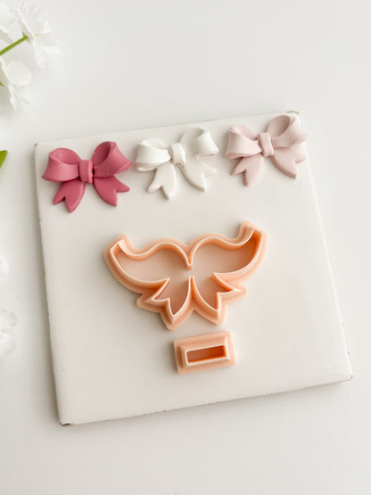 Coquette Bow No. 4 Clay Cutter | Coquette Bow No. 4 Polymer Clay Cutter for DIY Cute Earrings Bow-Themed Jewelry and Handmade Fashion Accessories