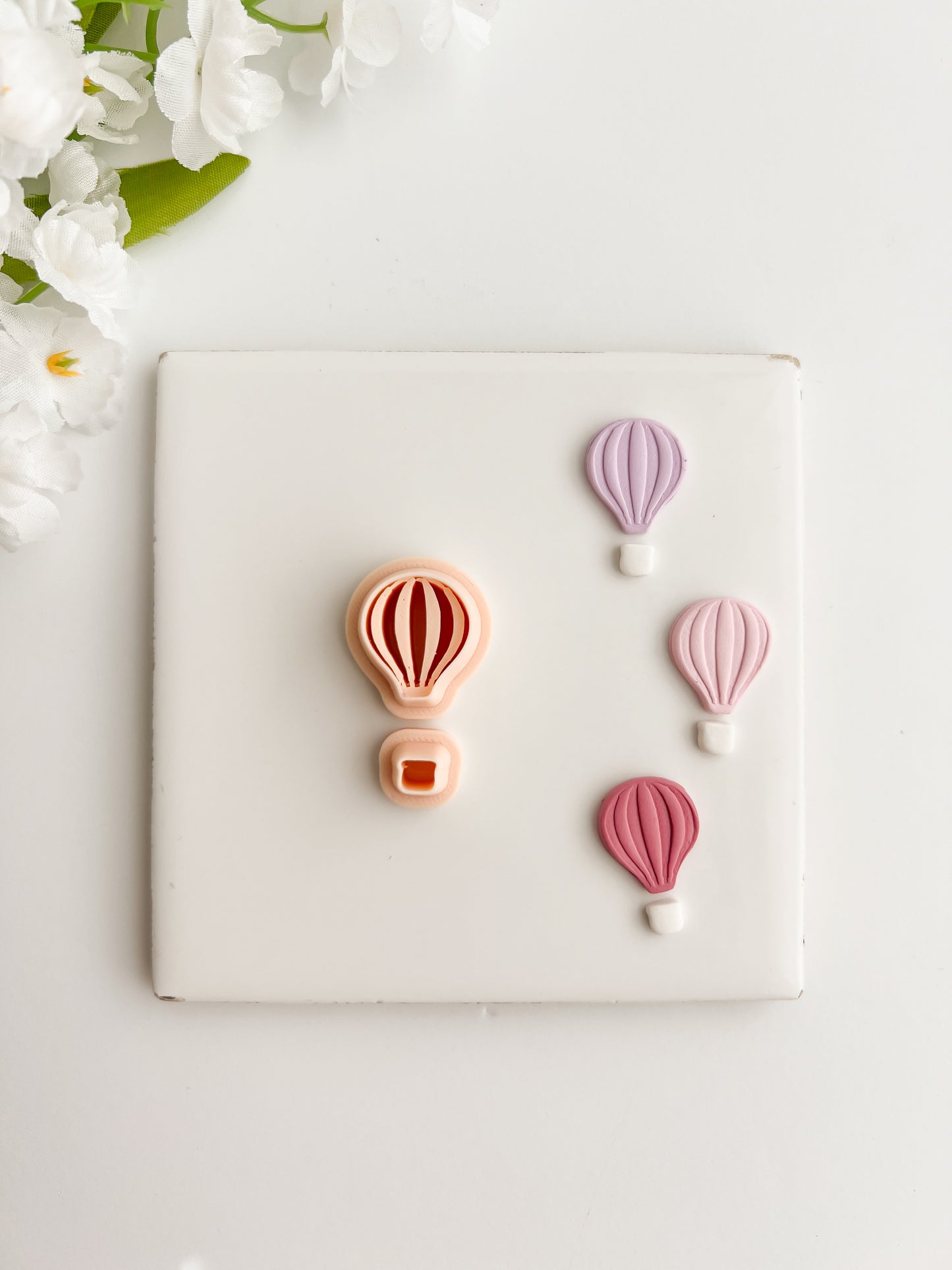 Hot Air Balloon No. 2 Clay Cutter | Hot Air Balloon No. 2 Polymer Clay Cutter for DIY Travel Earrings Adventure-Themed Jewelry and Handmade Cute Accessories