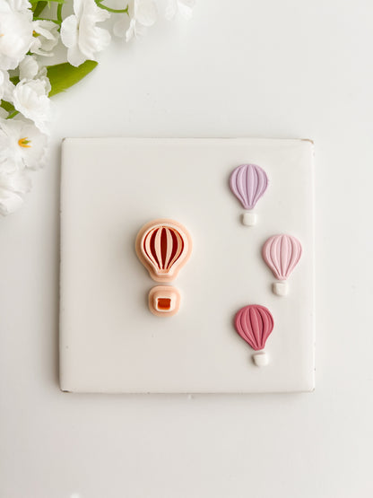 Hot Air Balloon No. 2 Clay Cutter | Hot Air Balloon No. 2 Polymer Clay Cutter for DIY Travel Earrings Adventure-Themed Jewelry and Handmade Cute Accessories