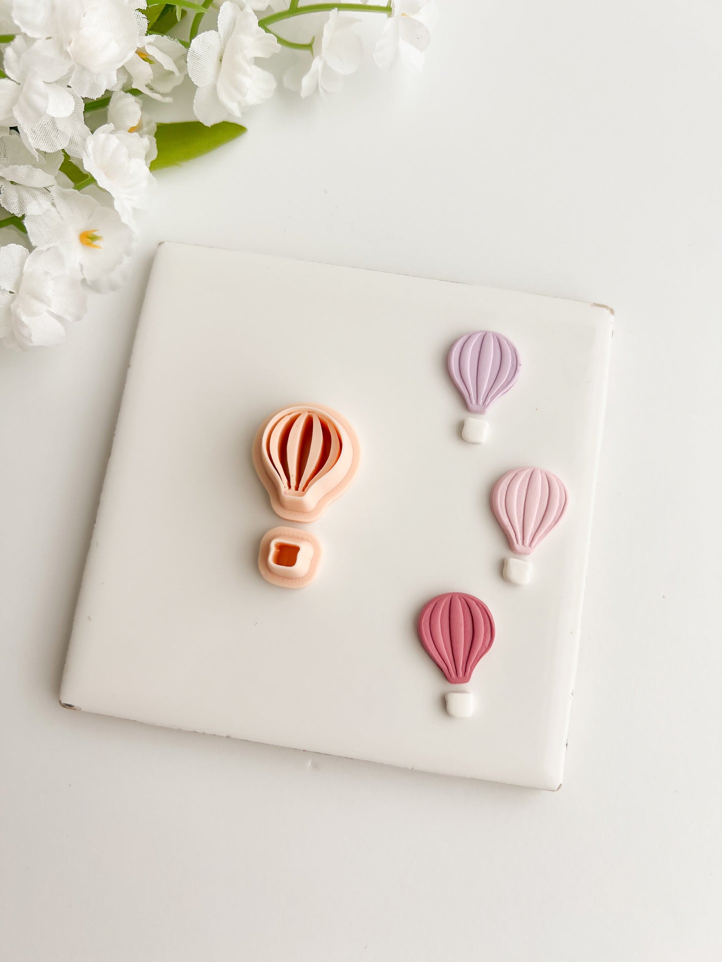 Hot Air Balloon No. 2 Clay Cutter | Hot Air Balloon No. 2 Polymer Clay Cutter for DIY Travel Earrings Adventure-Themed Jewelry and Handmade Cute Accessories