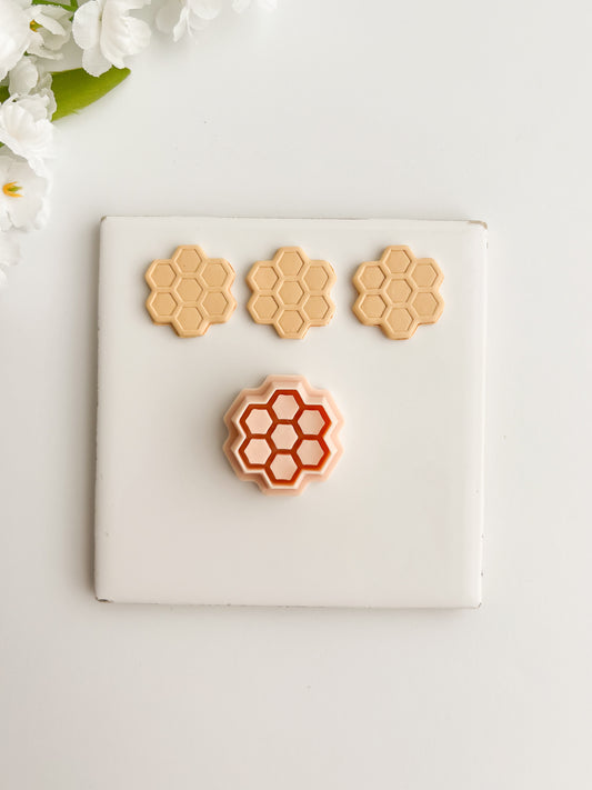 Honeycomb Clay Cutter | Honeycomb Polymer Clay Cutter for DIY Nature Earrings Bee-Themed Jewelry and Handmade Cute Accessories