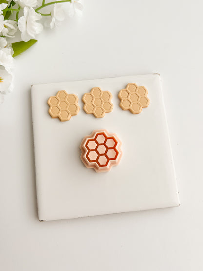 Honeycomb Clay Cutter | Honeycomb Polymer Clay Cutter for DIY Nature Earrings Bee-Themed Jewelry and Handmade Cute Accessories