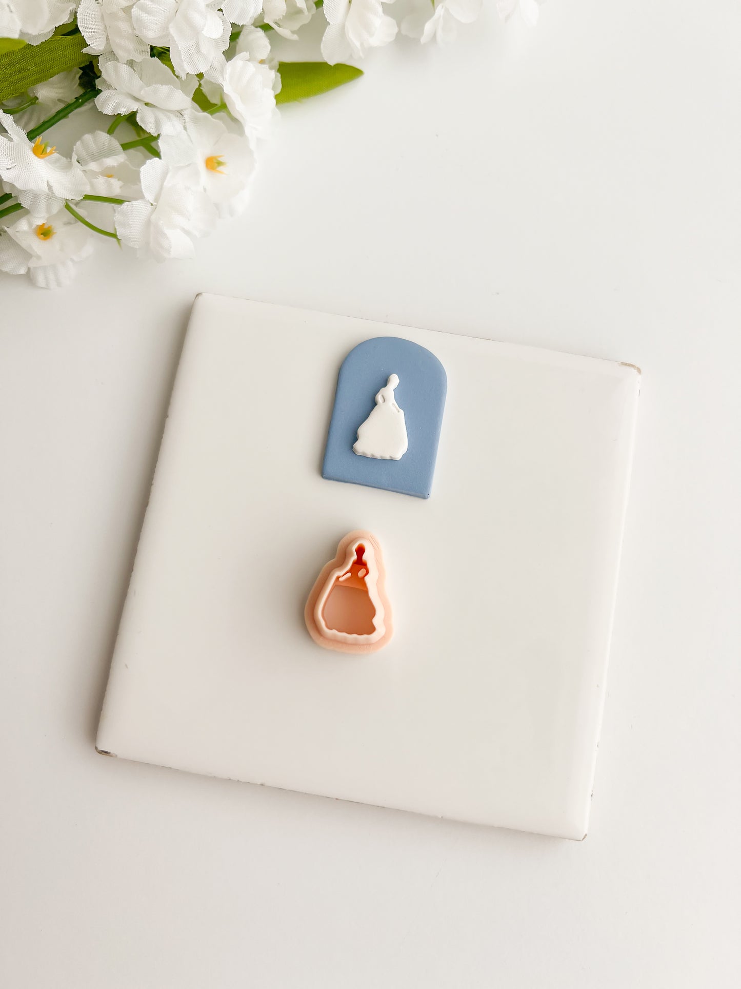 Cinderella Silhouette Clay Cutter | Cinderella Silhouette Polymer Clay Cutter for DIY Fairytale Earrings Princess-Themed Jewelry and Handmade Elegant Accessories