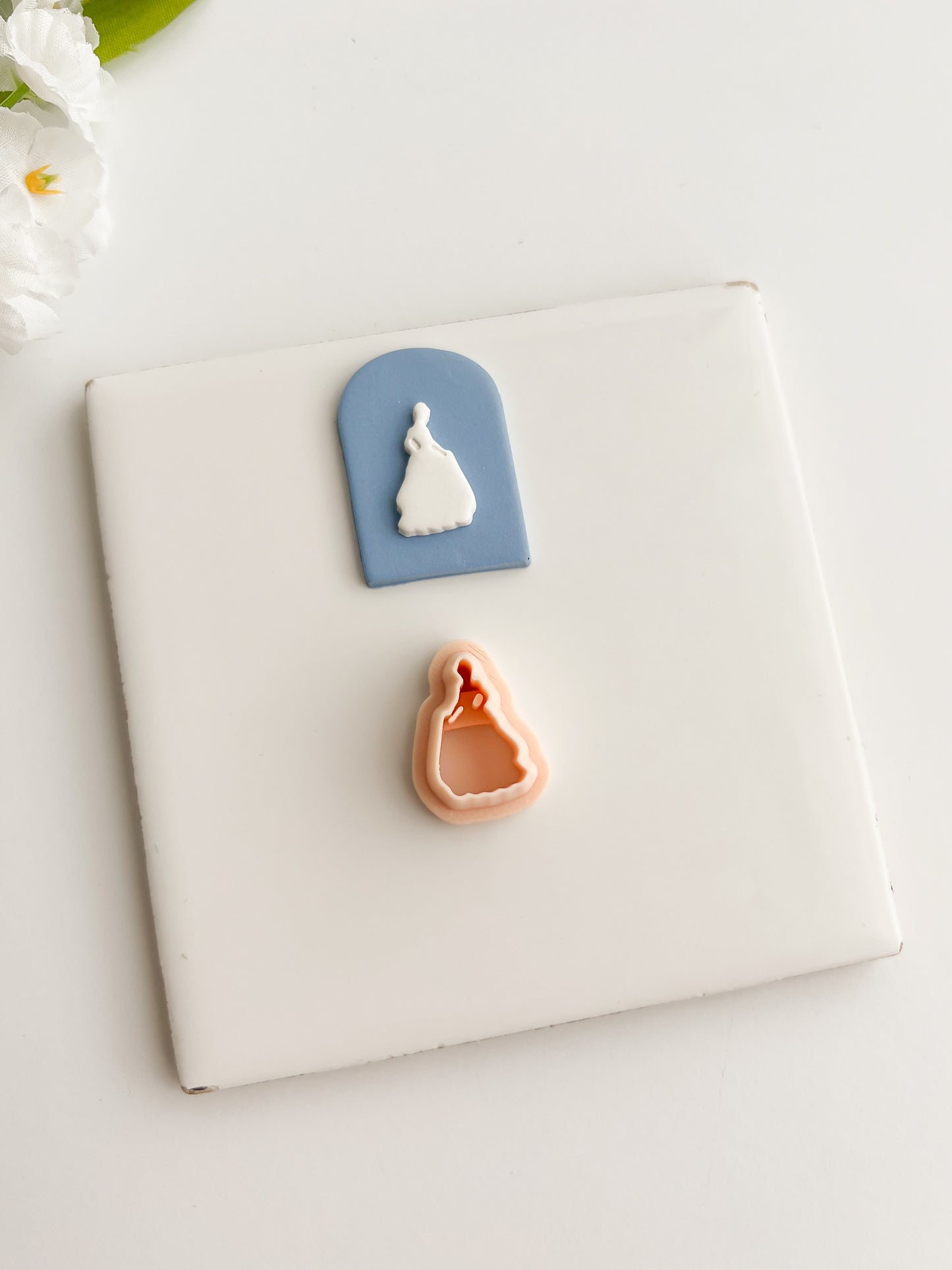 Cinderella Silhouette Clay Cutter | Cinderella Silhouette Polymer Clay Cutter for DIY Fairytale Earrings Princess-Themed Jewelry and Handmade Elegant Accessories
