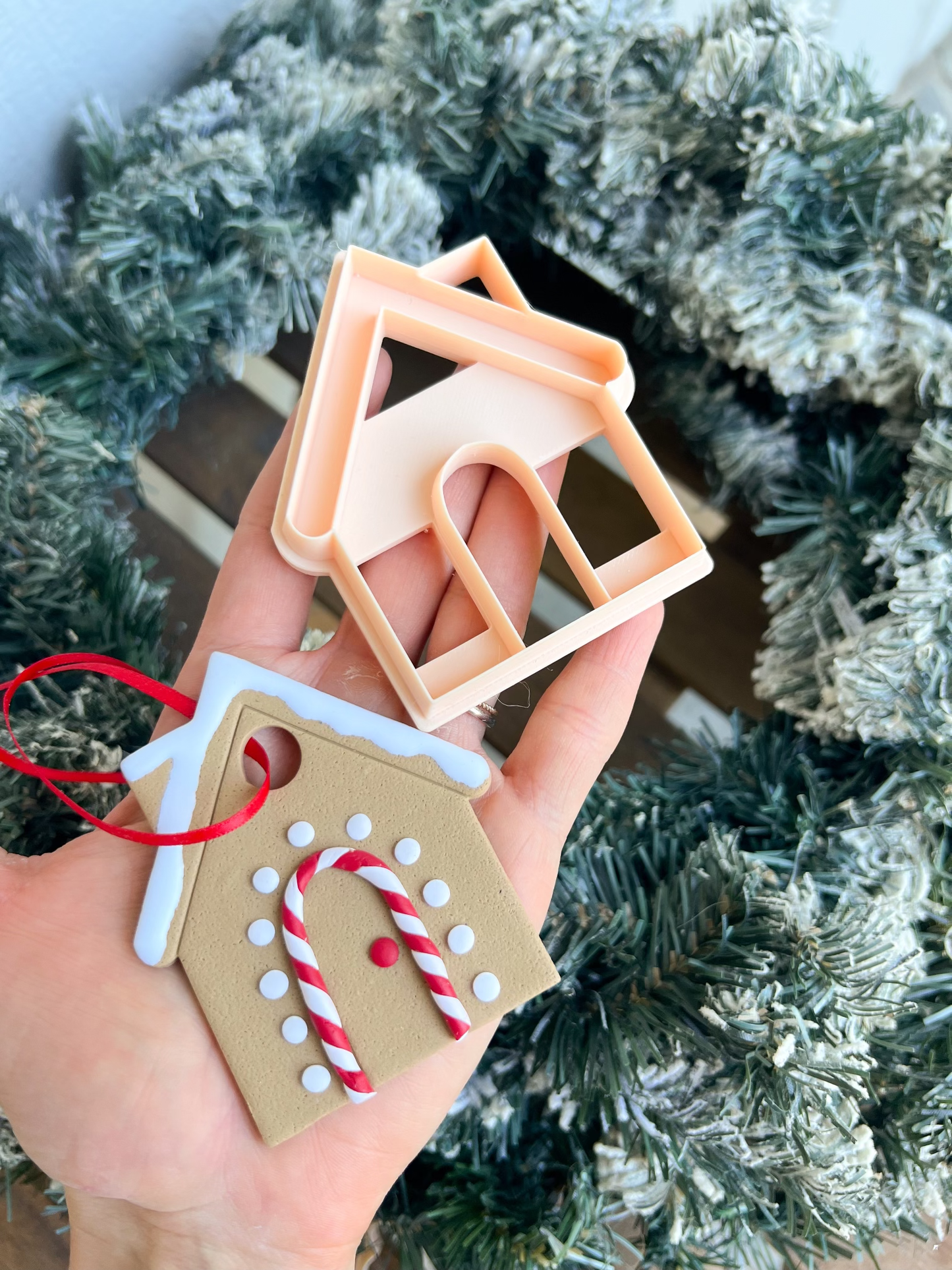 Gingerbread House Ornament Clay Cutter | Gingerbread House Ornament Polymer Clay Cutter for DIY Festive Earrings Cute Jewelry and Handmade Christmas Accessories