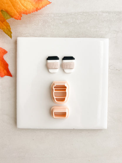 To Go Coffee Cup No. 3 Clay Cutter | To Go Coffee Cup No. 3 Polymer Clay Cutter for DIY Coffee Earrings Caf√©-Themed Jewelry and Handmade Barista Accessories