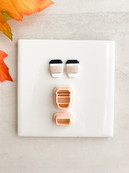 To Go Coffee Cup No. 3 Clay Cutter | To Go Coffee Cup No. 3 Polymer Clay Cutter for DIY Coffee Earrings Caf√©-Themed Jewelry and Handmade Barista Accessories