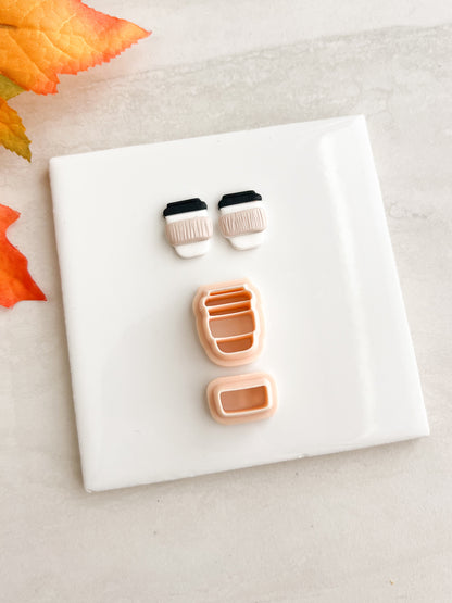 To Go Coffee Cup No. 3 Clay Cutter | To Go Coffee Cup No. 3 Polymer Clay Cutter for DIY Coffee Earrings Caf√©-Themed Jewelry and Handmade Barista Accessories