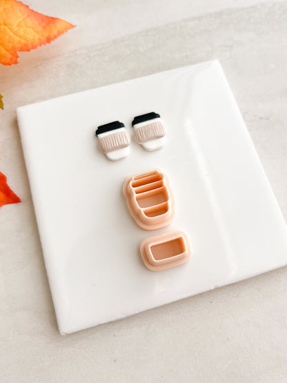 To Go Coffee Cup No. 3 Clay Cutter | To Go Coffee Cup No. 3 Polymer Clay Cutter for DIY Coffee Earrings Caf√©-Themed Jewelry and Handmade Barista Accessories