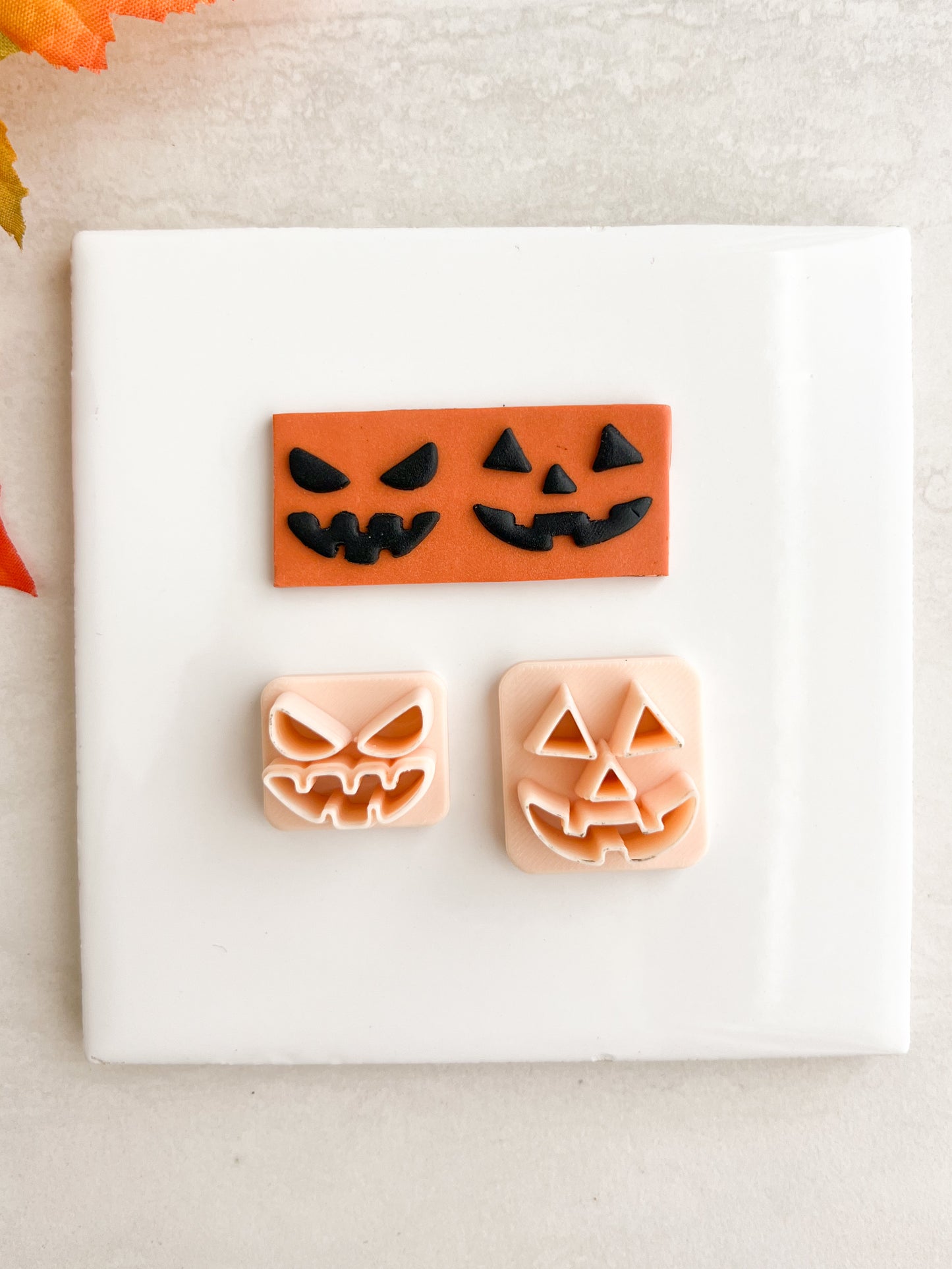 Jack O Lantern Face Cutout Clay Cutter | Jack O Lantern Face Cutout Polymer Clay Cutter for DIY Halloween Earrings Pumpkin Jewelry and Handmade Spooky Accessories