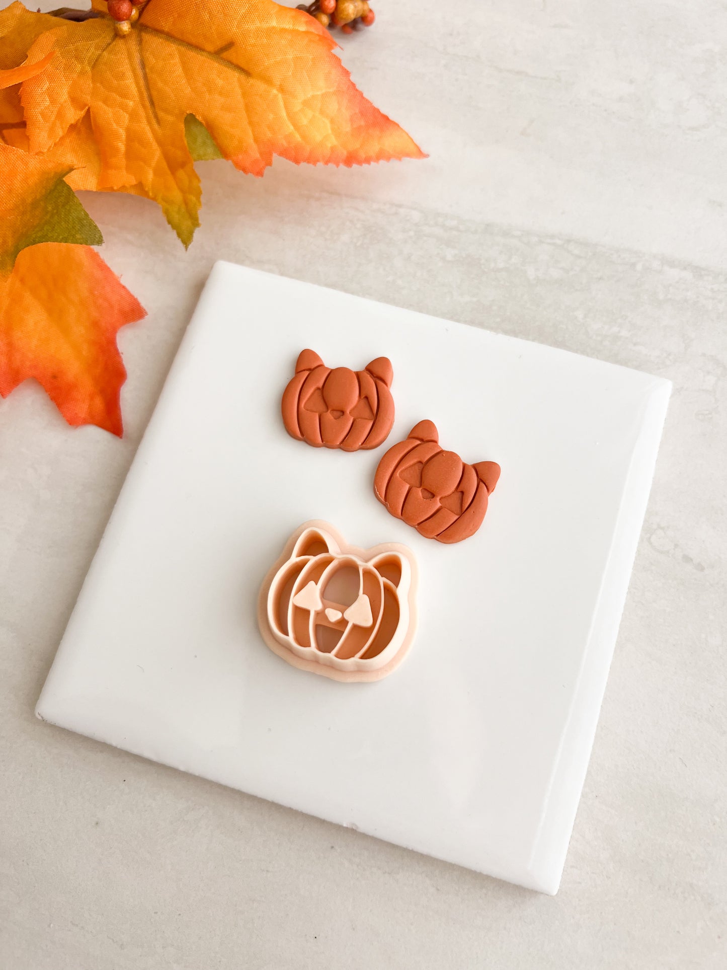 Jack O Lantern Cat Clay Cutter | Jack O Lantern Cat Polymer Clay Cutter for DIY Halloween Earrings Cute Jewelry and Handmade Spooky Accessories