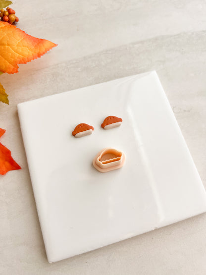 Pie Stud Clay Cutter | Pie Stud Polymer Clay Cutter for DIY Fall Earrings Dessert Jewelry and Handmade Thanksgiving Accessories