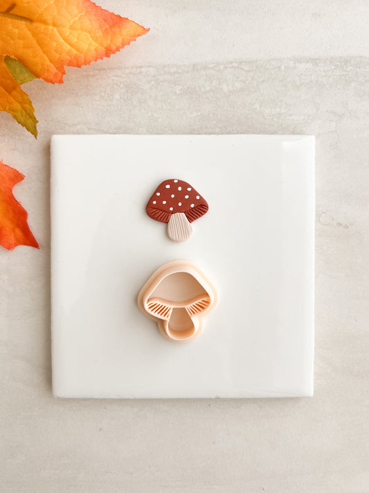 Mushroom No. 3 Clay Cutter | Mushroom No. 3 Polymer Clay Cutter for DIY Cottagecore Earrings Woodland Jewelry and Handmade Nature Accessories