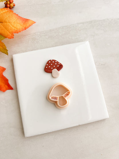 Mushroom No. 3 Clay Cutter | Mushroom No. 3 Polymer Clay Cutter for DIY Cottagecore Earrings Woodland Jewelry and Handmade Nature Accessories