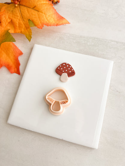 Mushroom No. 3 Clay Cutter | Mushroom No. 3 Polymer Clay Cutter for DIY Cottagecore Earrings Woodland Jewelry and Handmade Nature Accessories