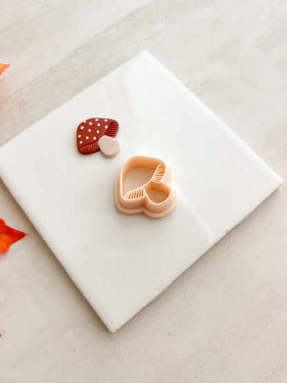 Mushroom No. 3 Clay Cutter | Mushroom No. 3 Polymer Clay Cutter for DIY Cottagecore Earrings Woodland Jewelry and Handmade Nature Accessories