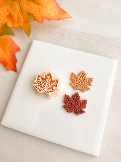 Maple Leaf No. 7 Clay Cutter | Maple Leaf No. 7 Polymer Clay Cutter for DIY Autumn Earrings Nature Jewelry and Handmade Fall Accessories
