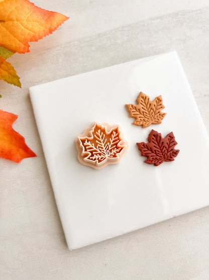 Maple Leaf No. 7 Clay Cutter | Maple Leaf No. 7 Polymer Clay Cutter for DIY Autumn Earrings Nature Jewelry and Handmade Fall Accessories