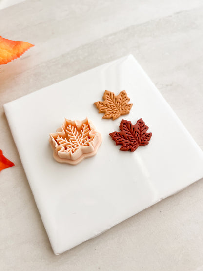 Maple Leaf No. 7 Clay Cutter | Maple Leaf No. 7 Polymer Clay Cutter for DIY Autumn Earrings Nature Jewelry and Handmade Fall Accessories