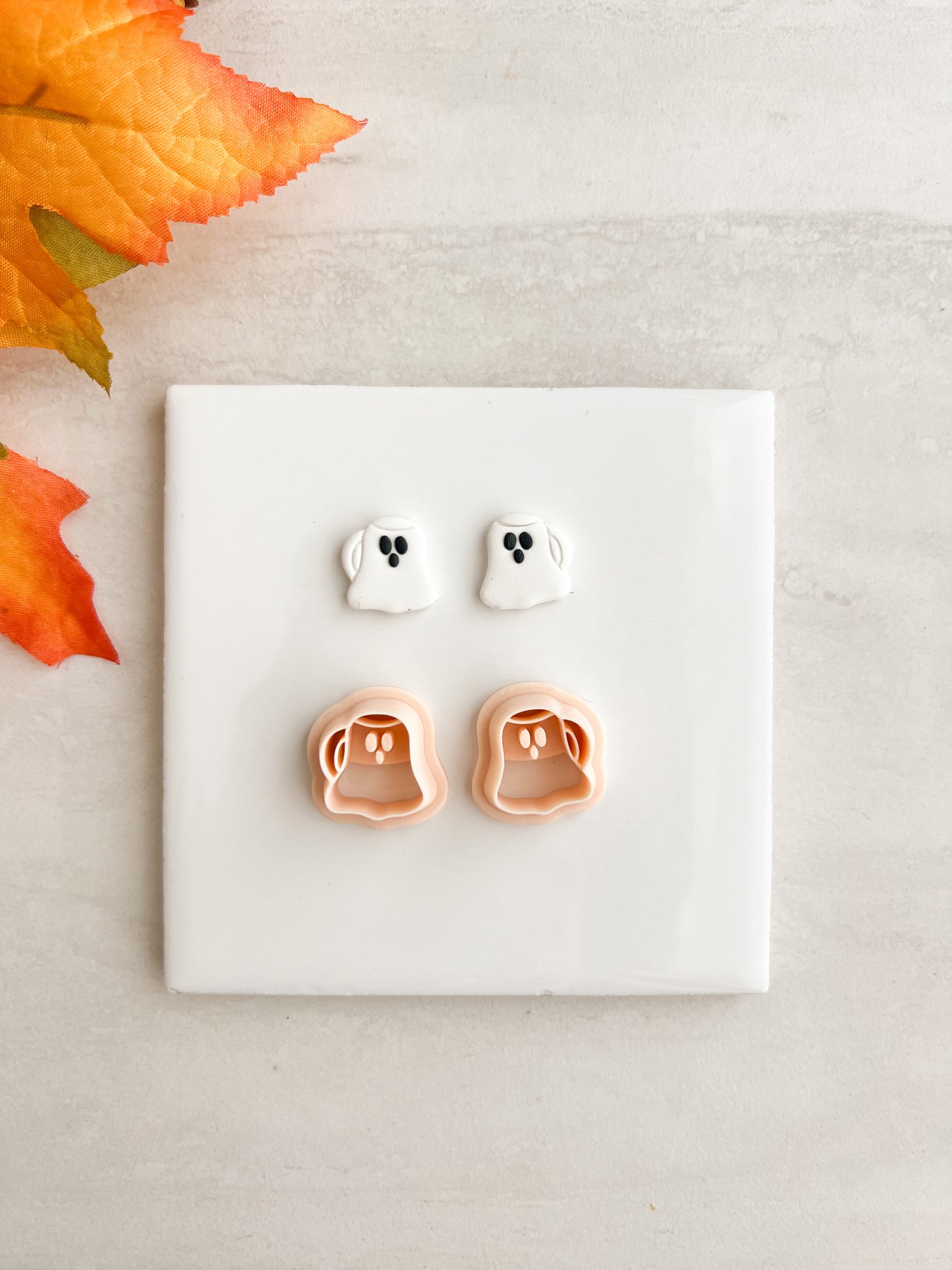 Ghost Mug Clay Cutter | Ghost Mug Polymer Clay Cutter for DIY Halloween Earrings Coffee-Themed Jewelry and Handmade Spooky Accessories