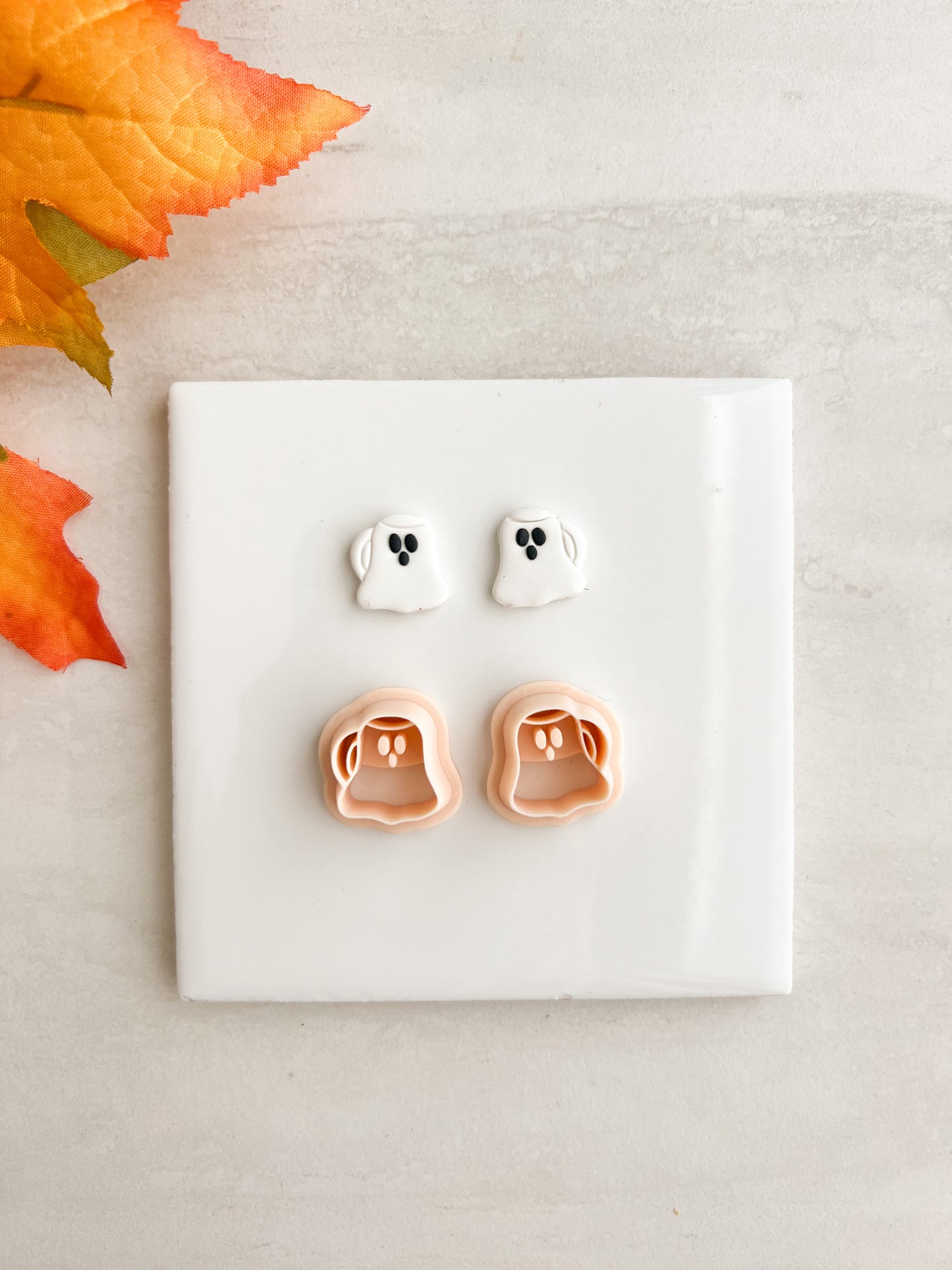 Ghost Mug Clay Cutter | Ghost Mug Polymer Clay Cutter for DIY Halloween Earrings Coffee-Themed Jewelry and Handmade Spooky Accessories