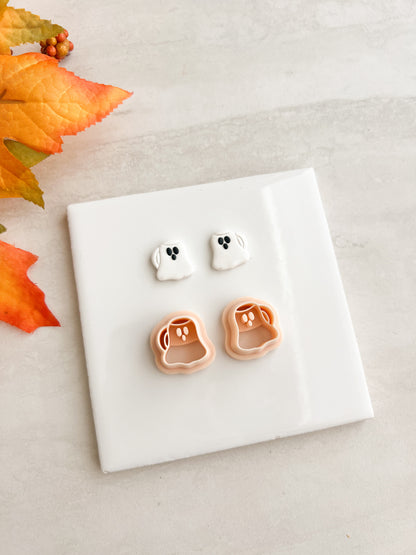 Ghost Mug Clay Cutter | Ghost Mug Polymer Clay Cutter for DIY Halloween Earrings Coffee-Themed Jewelry and Handmade Spooky Accessories