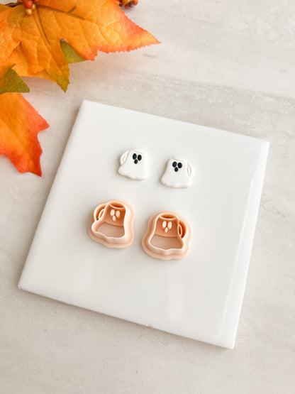 Ghost Mug Clay Cutter | Ghost Mug Polymer Clay Cutter for DIY Halloween Earrings Coffee-Themed Jewelry and Handmade Spooky Accessories
