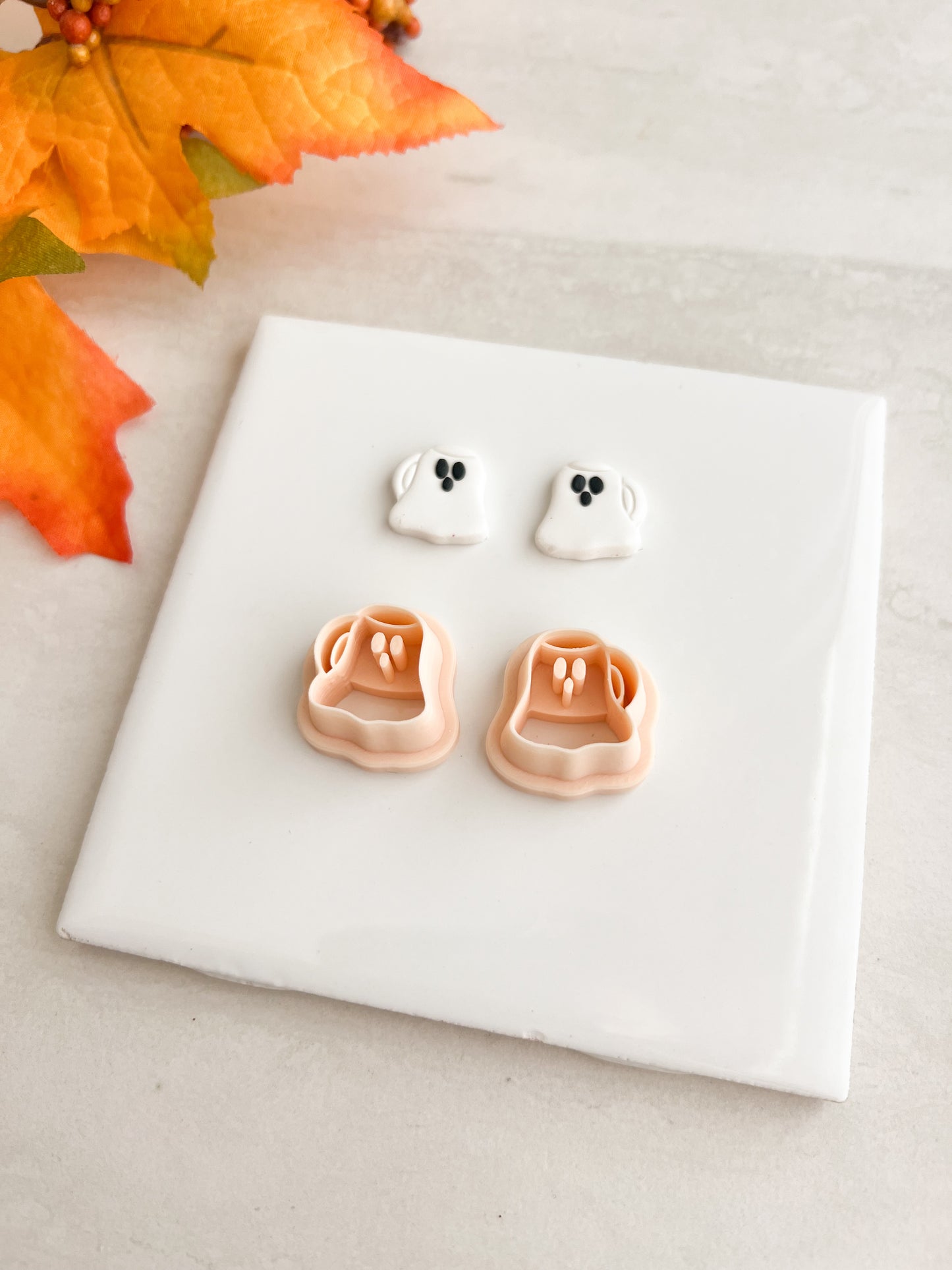 Ghost Mug Clay Cutter | Ghost Mug Polymer Clay Cutter for DIY Halloween Earrings Coffee-Themed Jewelry and Handmade Spooky Accessories