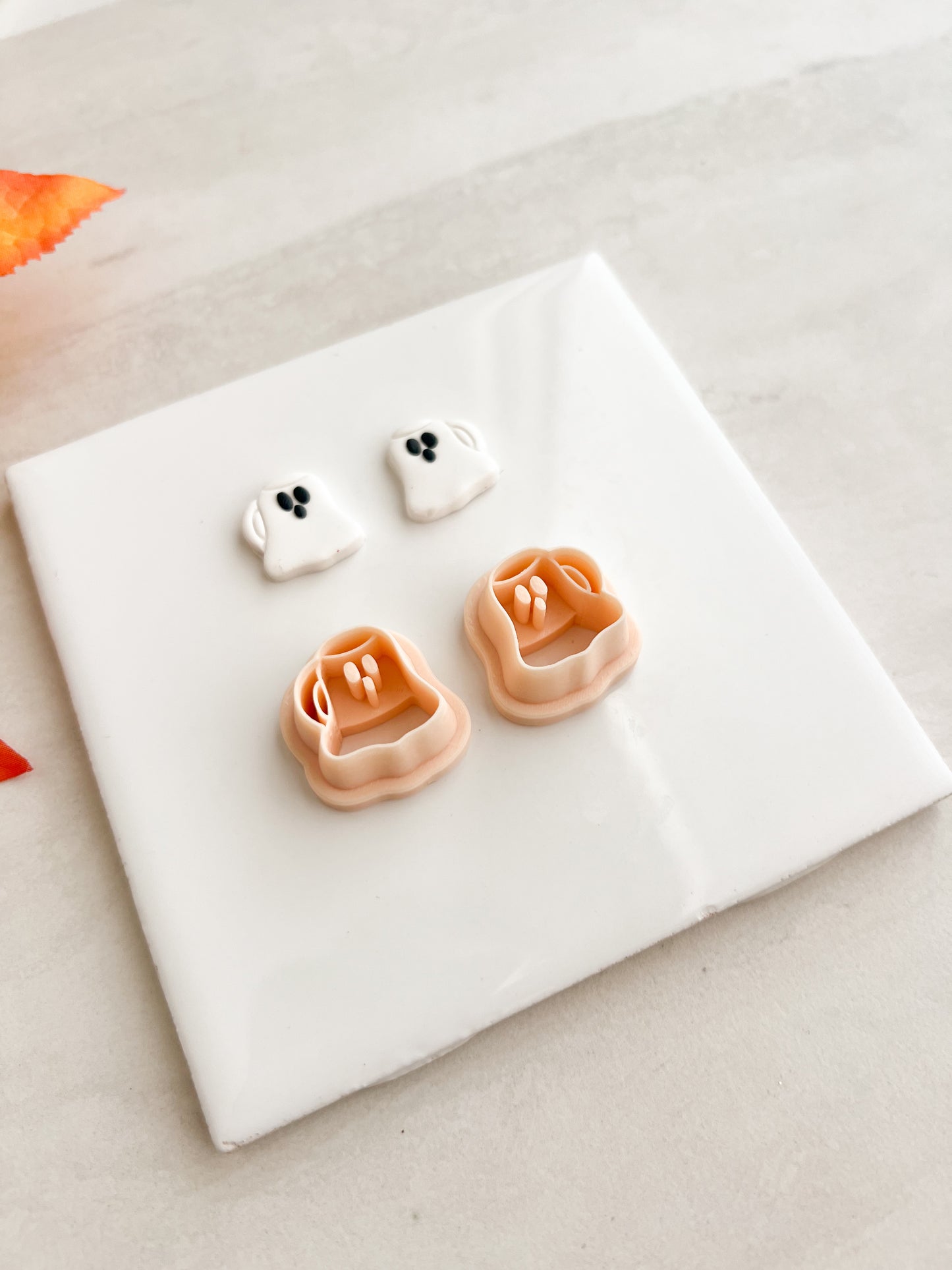 Ghost Mug Clay Cutter | Ghost Mug Polymer Clay Cutter for DIY Halloween Earrings Coffee-Themed Jewelry and Handmade Spooky Accessories