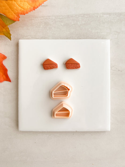 Pumpkin Pie Slice No. 2 Clay Cutter | Pumpkin Pie Slice No. 2 Polymer Clay Cutter for DIY Fall Earrings Thanksgiving Jewelry and Handmade Bakery Accessories