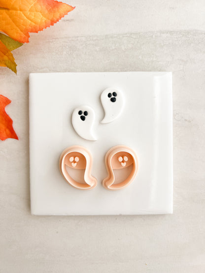 Ghost No. 6 Clay Cutter | Ghost No. 6 Polymer Clay Cutter for DIY Halloween Earrings Spooky-Themed Jewelry and Handmade Haunted Accessories