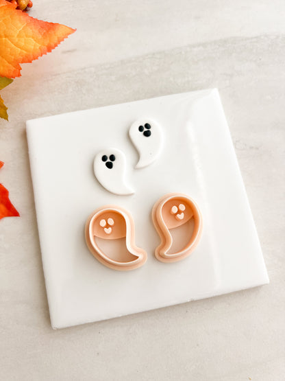 Ghost No. 6 Clay Cutter | Ghost No. 6 Polymer Clay Cutter for DIY Halloween Earrings Spooky-Themed Jewelry and Handmade Haunted Accessories