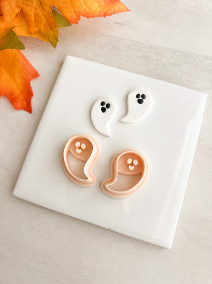 Ghost No. 6 Clay Cutter | Ghost No. 6 Polymer Clay Cutter for DIY Halloween Earrings Spooky-Themed Jewelry and Handmade Haunted Accessories