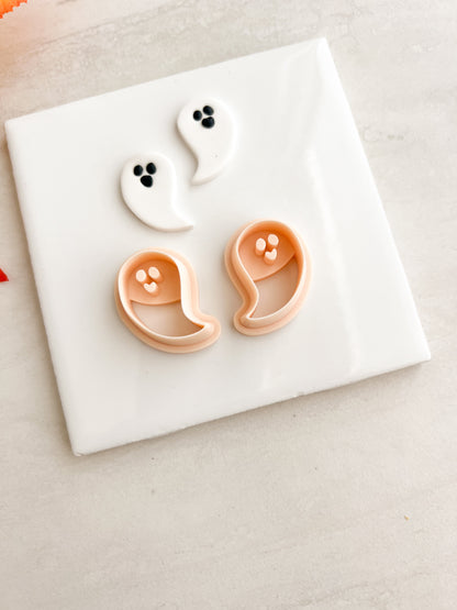Ghost No. 6 Clay Cutter | Ghost No. 6 Polymer Clay Cutter for DIY Halloween Earrings Spooky-Themed Jewelry and Handmade Haunted Accessories