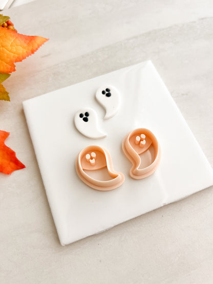 Ghost No. 6 Clay Cutter | Ghost No. 6 Polymer Clay Cutter for DIY Halloween Earrings Spooky-Themed Jewelry and Handmade Haunted Accessories