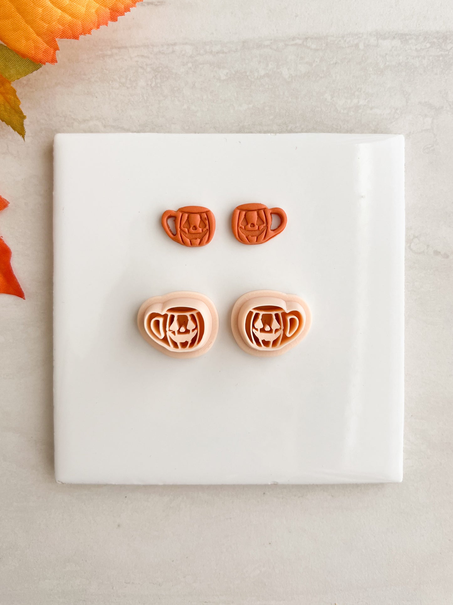 Jack O Lantern Mug Clay Cutter | Jack O Lantern Mug Polymer Clay Cutter for DIY Fall Earrings Halloween Jewelry and Handmade Seasonal Accessories
